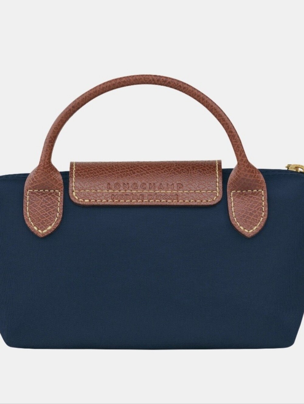Longchamp Small Navy and Brown Modélé déposé Handle Crossbody - Picture 11 of 11